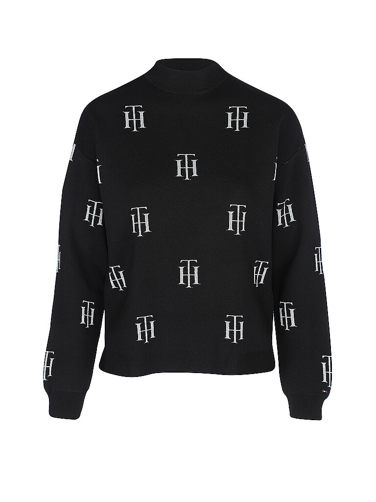 TOMMY HILFIGER Sweater Mock schwarz | XS